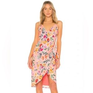 Brand new lovers and friends coral floral midi dress